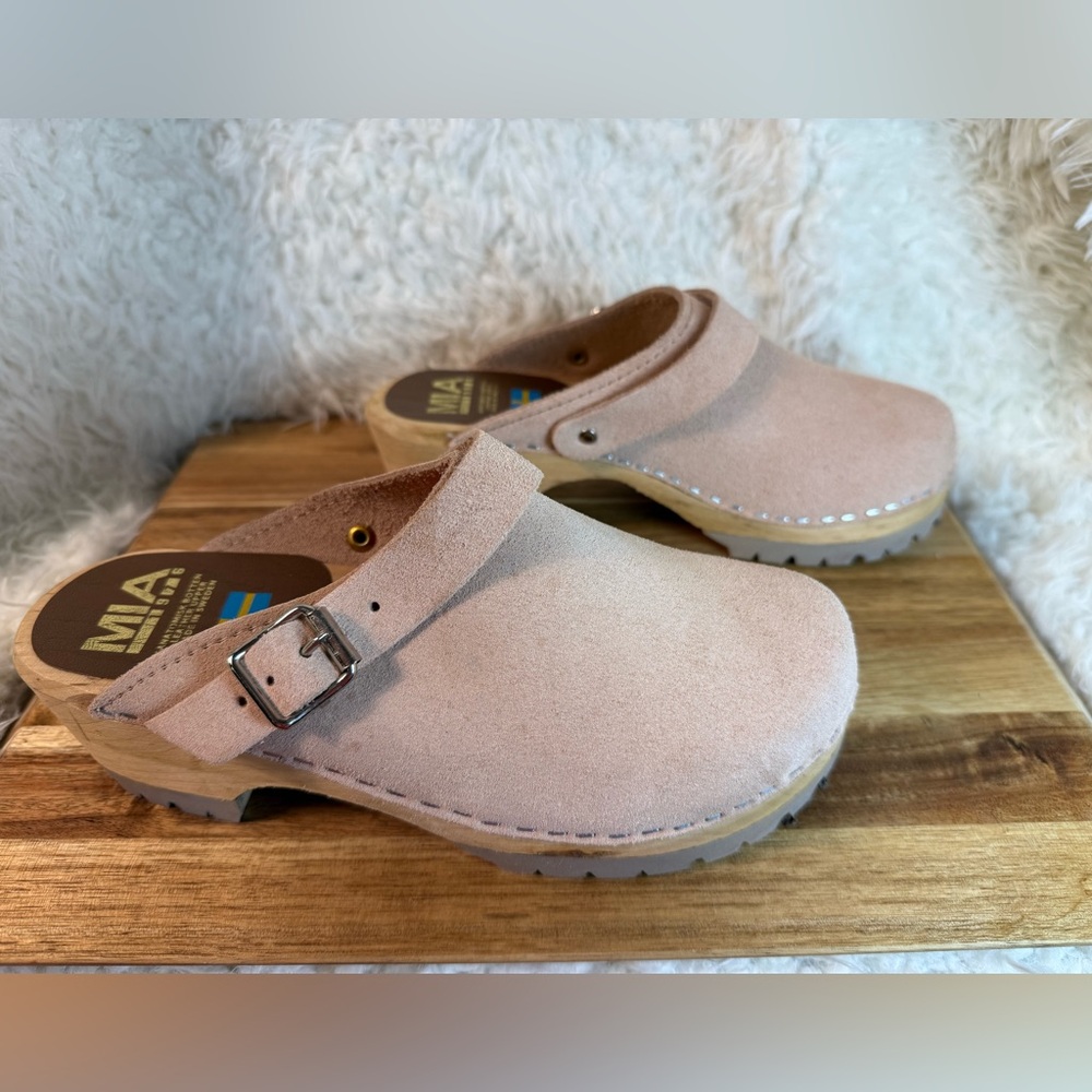 MÍA Alma clog blush pink suede size 38 - Picture 5 of 8